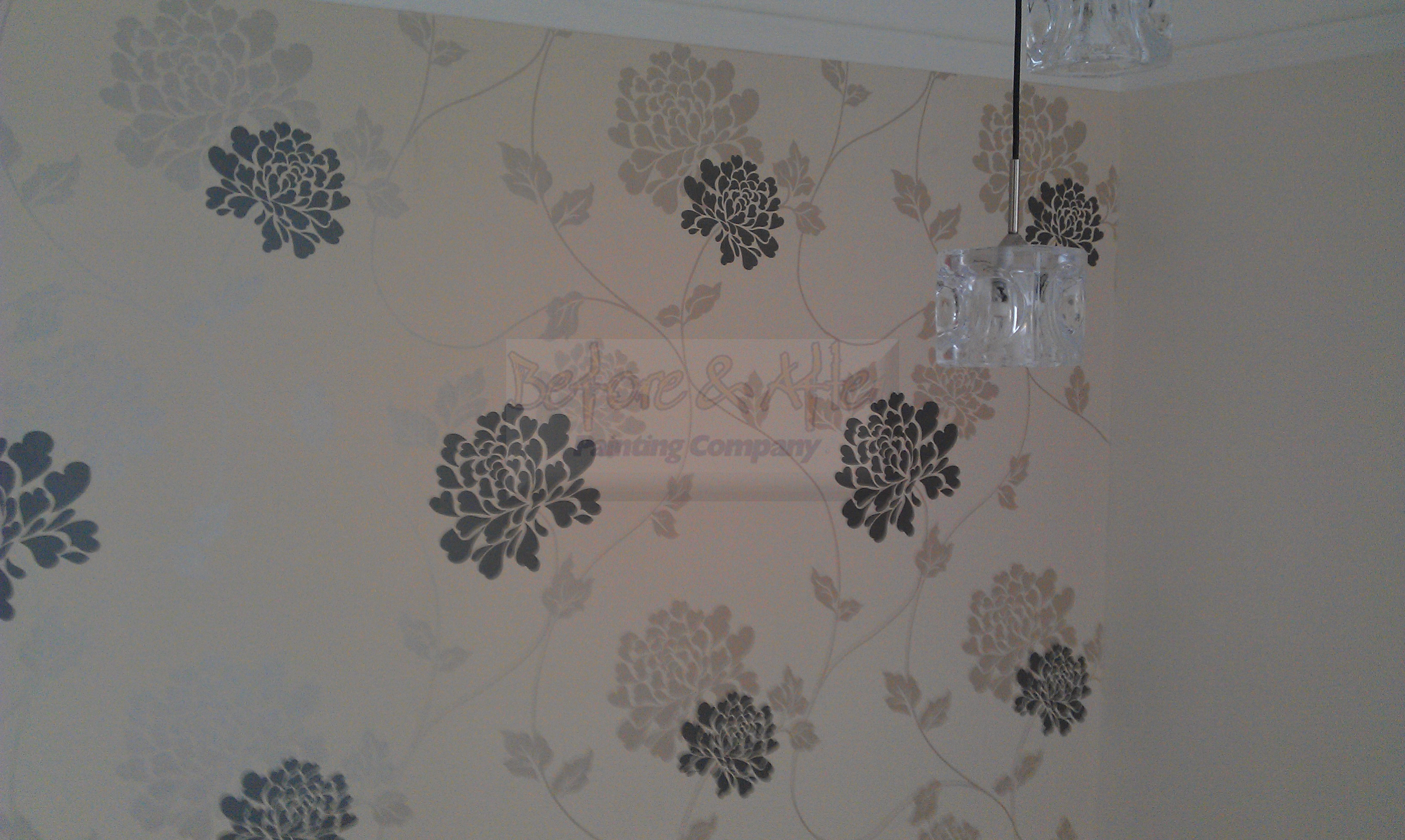Laura Ashley wallcovering here. Quite a nice paper to hang.