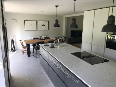 Kitchen in Sevenoaks painted in Regal Matte from Benjamin Moore