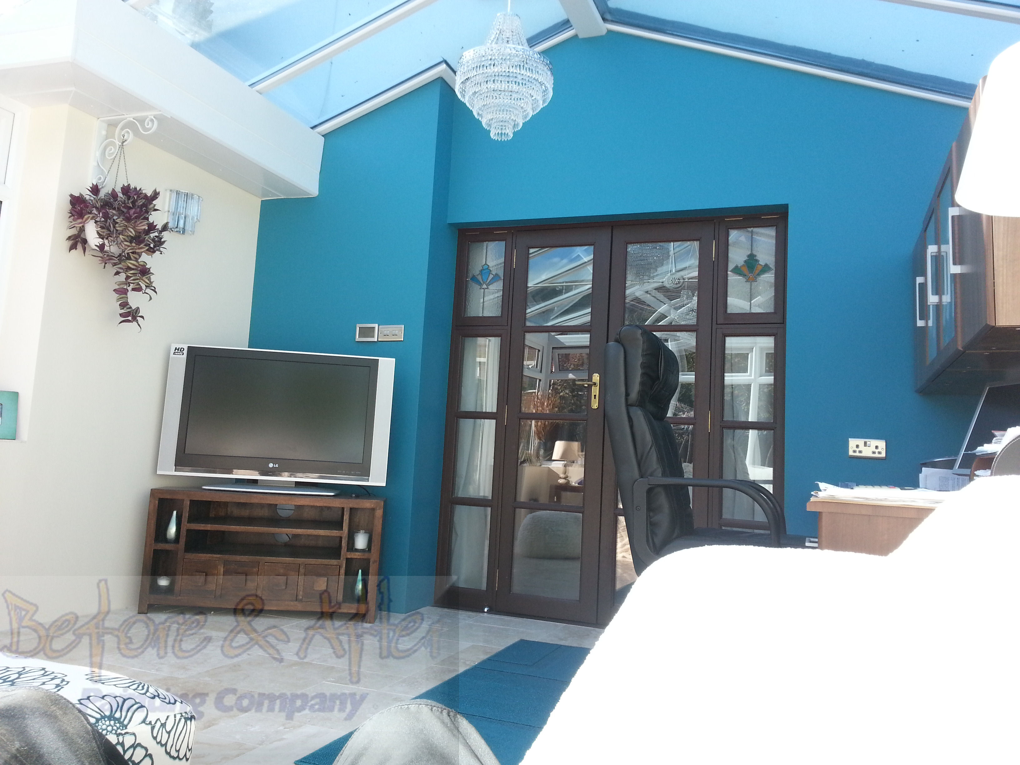 Feature Wall in Dulux Teal Tension