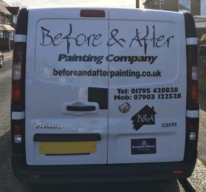 before and after painting van